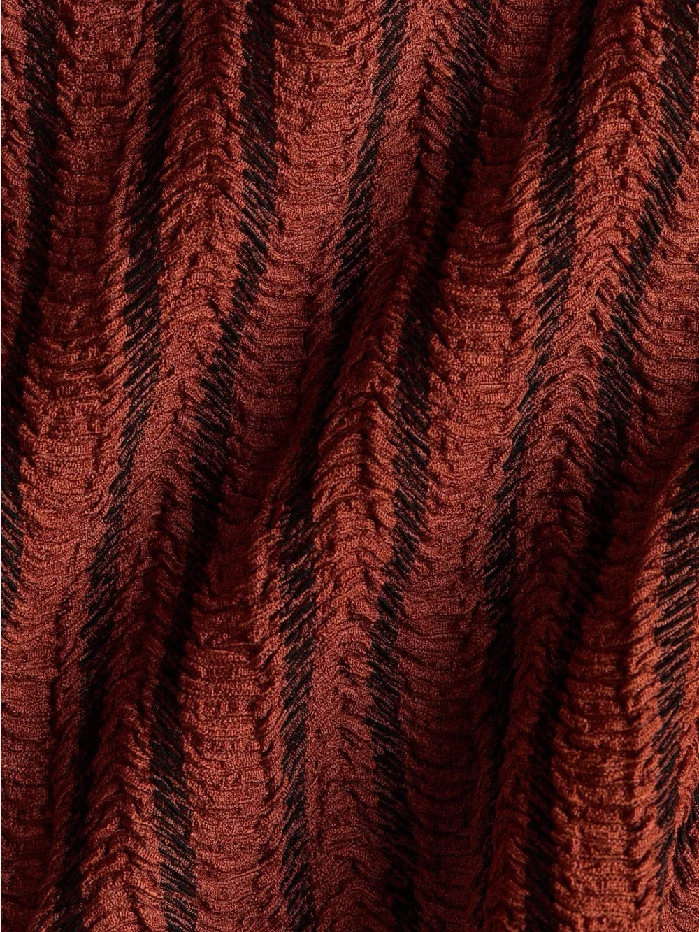 H&M Rust and Black Striped Wide-Leg Set